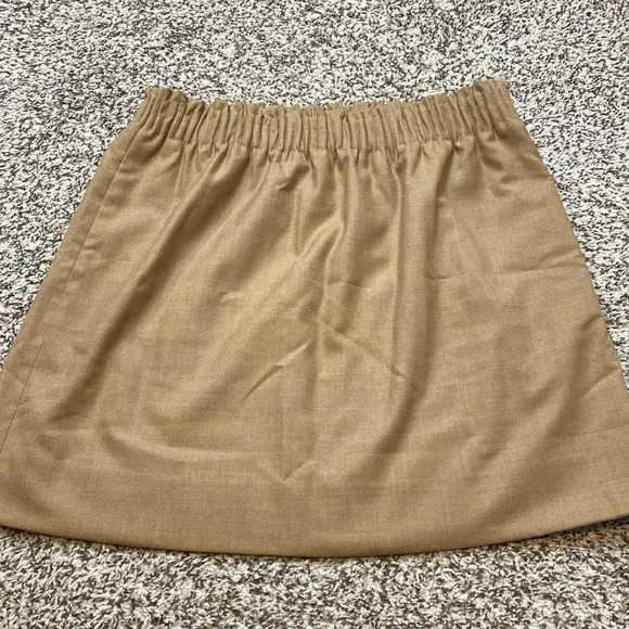 🆕 J. Crew Paper Bag Wool Blend Tan Skirt - Picture 5 of 5